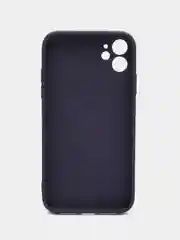 Индиго чехол для iPhone 11, силиконовый, со стеклянной панелью