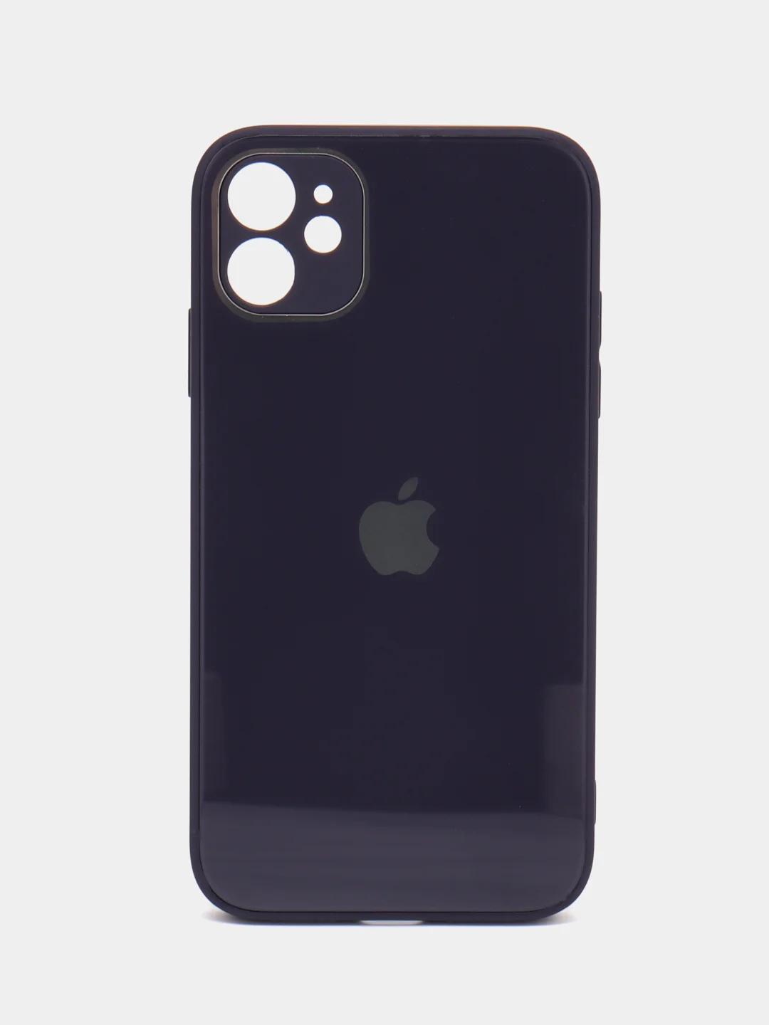 Индиго чехол для iPhone 11, силиконовый, со стеклянной панелью