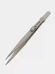 Серебряный пинцет с фиксатором, из нержавеющей стали, 2 вида