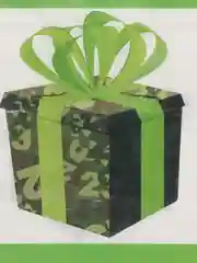 Лесной зеленый подарочный пакет