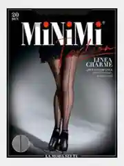 Светло-коричневый тонкие, шелковистые колготки MiNiMi LINEA CHARME 20den, колготки тюль со швом по ноге