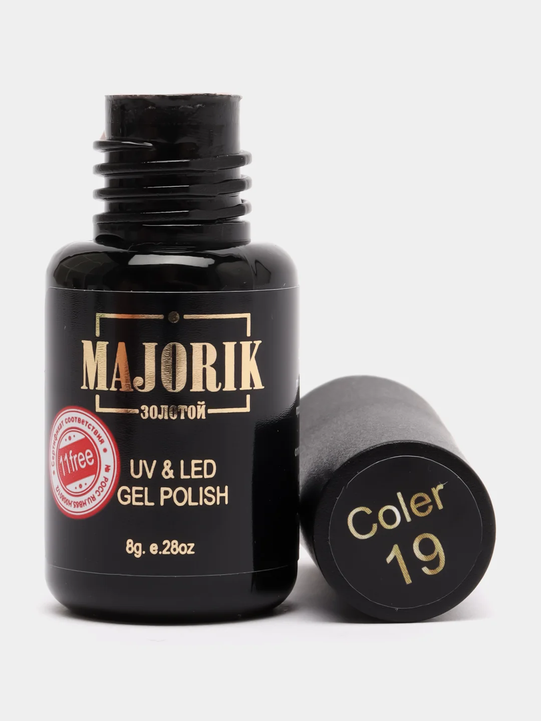 Бежевый гель-лак, гель лак для ногтей Majorik Coler 19, 8гр