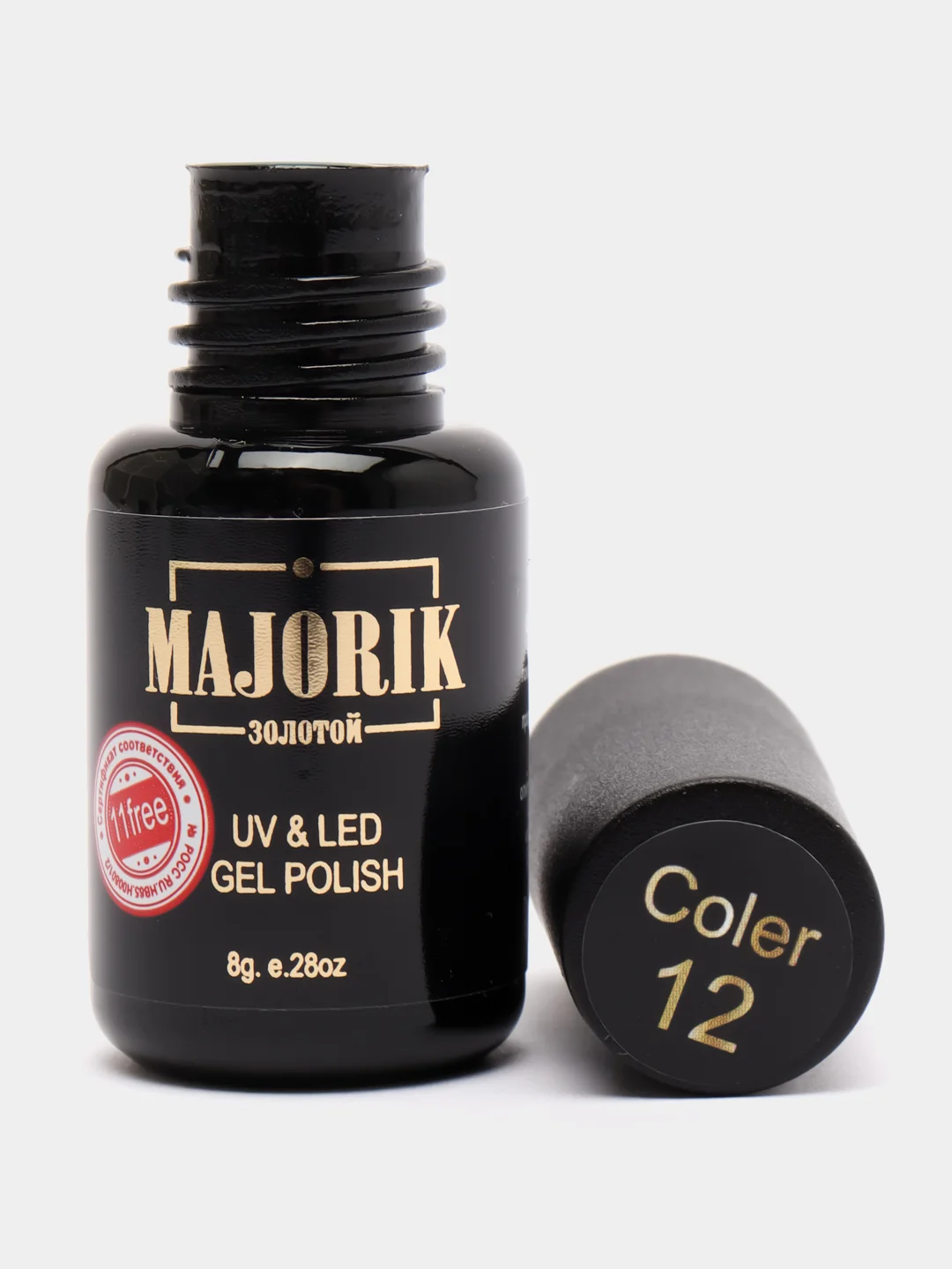 Синий меланж гель-лак, гель лак для ногтей Majorik Coler 12, 8гр