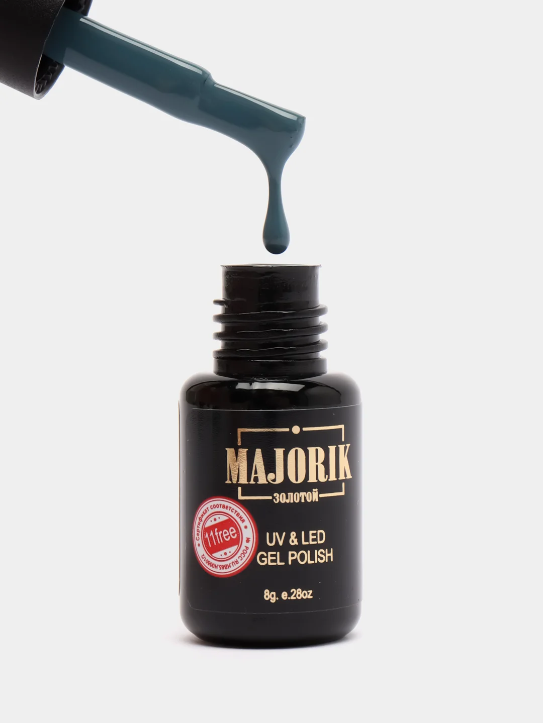 Синий меланж гель-лак, гель лак для ногтей Majorik Coler 12, 8гр