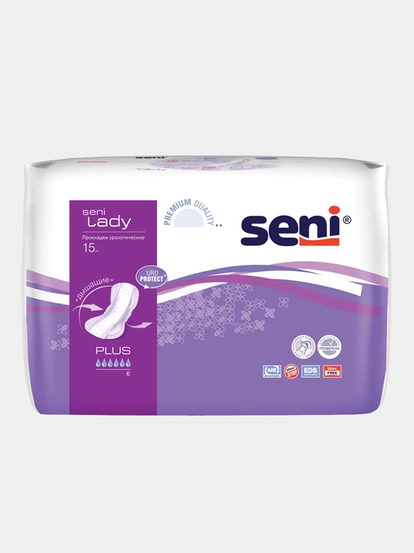 Урологические прокладки для женщин Seni Lady "Plus", 15 штук