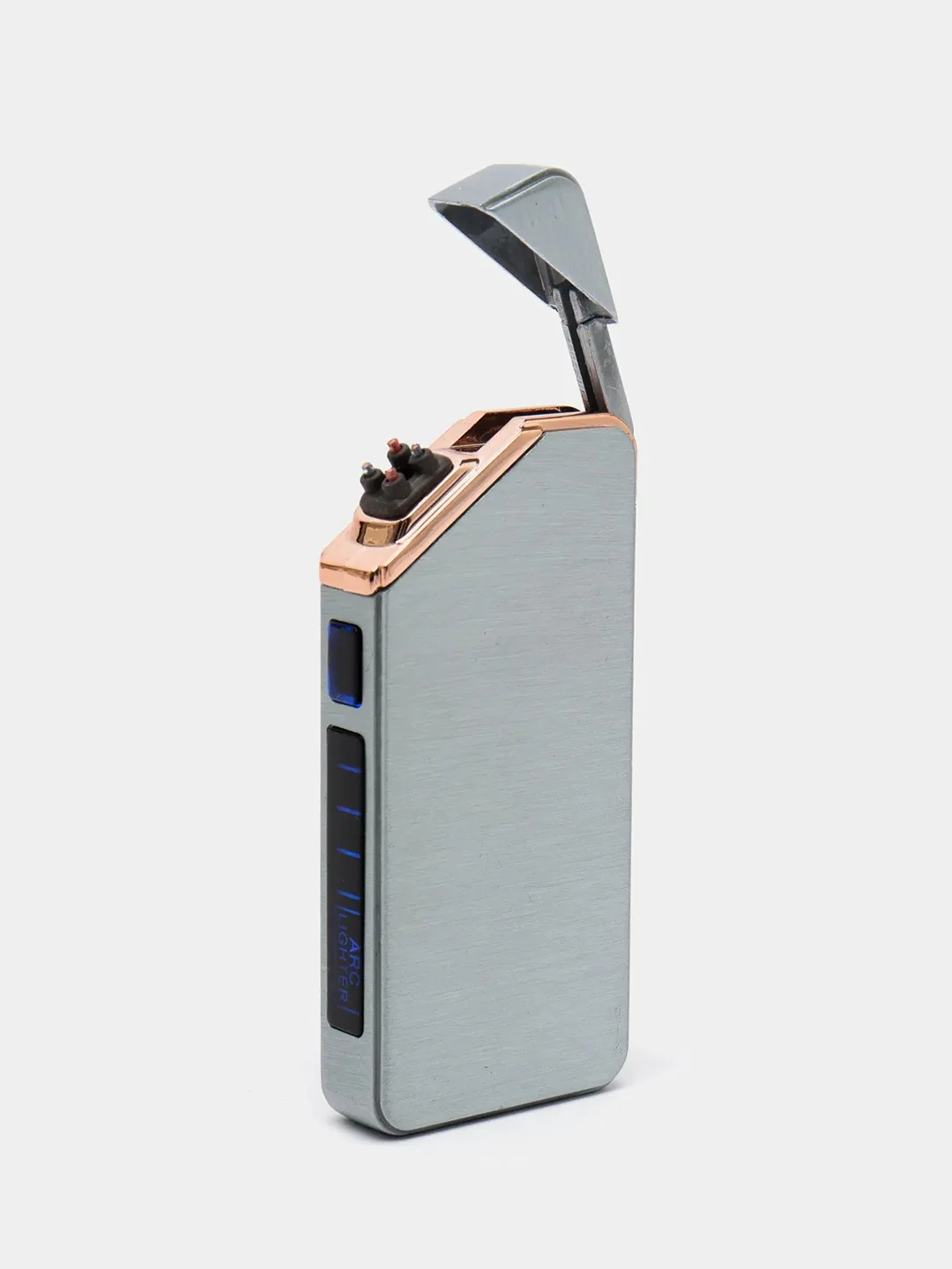 Приглушённый хаки электронная импульсная зажигалка USB Plazma, Металлическая, с сенсорным управлением LED