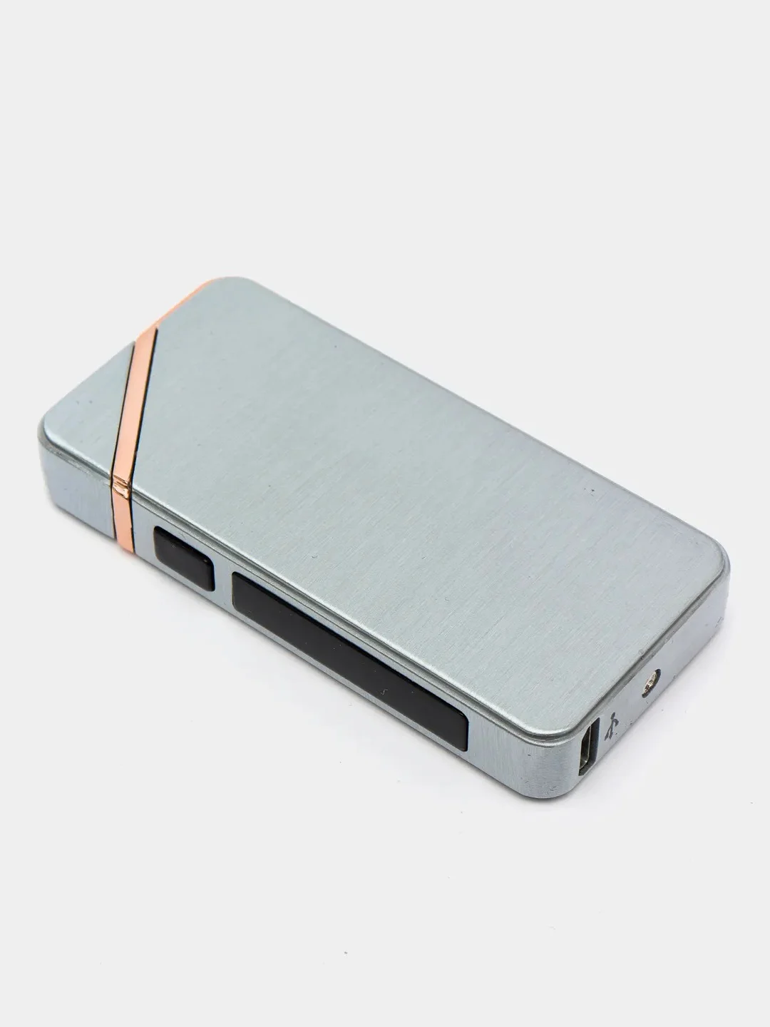 Приглушённый хаки электронная импульсная зажигалка USB Plazma, Металлическая, с сенсорным управлением LED
