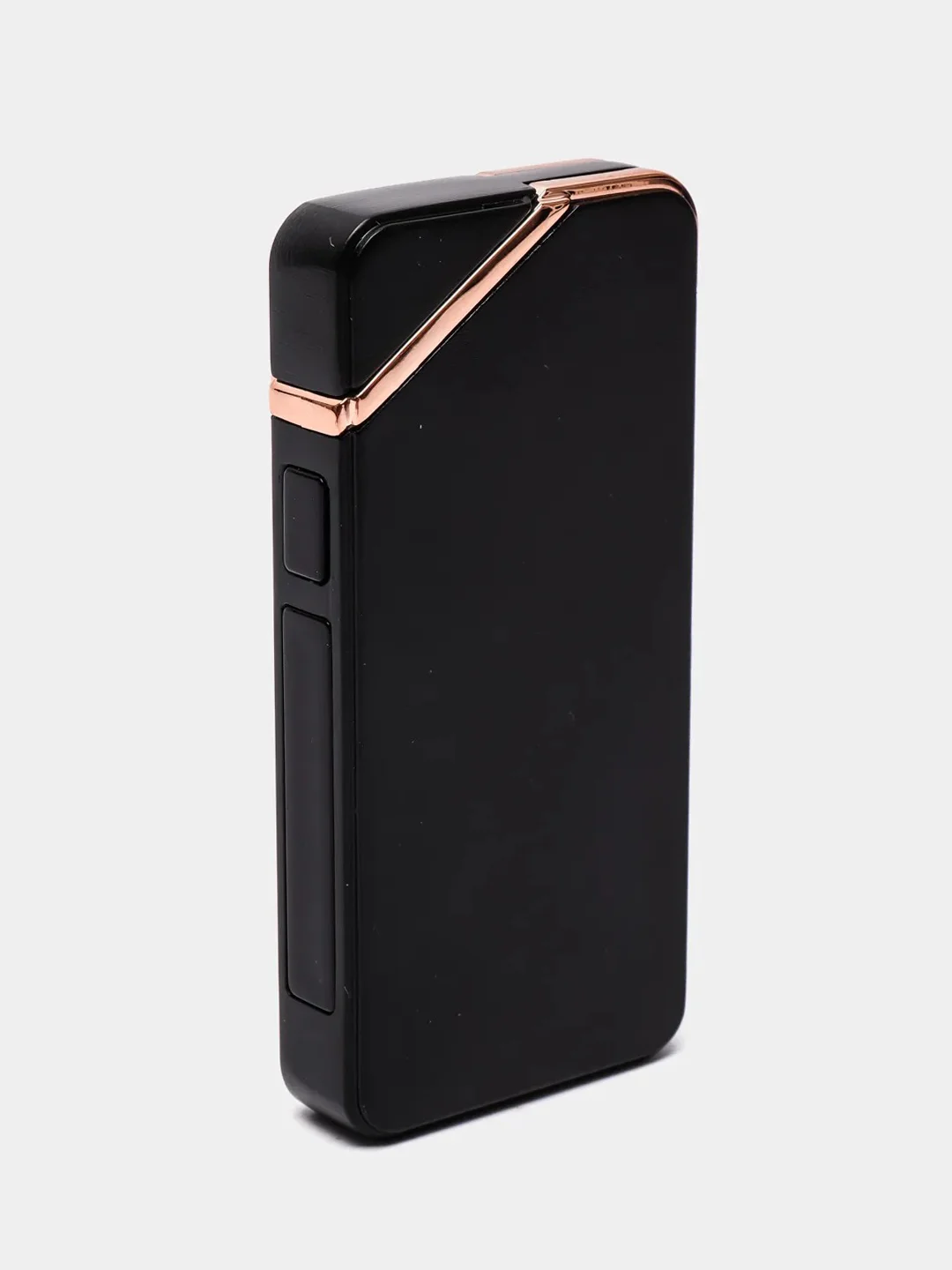 Черный электронная импульсная зажигалка USB Plazma, Металлическая, с сенсорным управлением LED