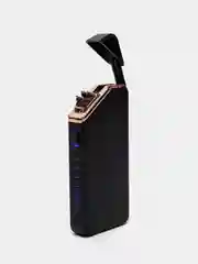 Черный электронная импульсная зажигалка USB Plazma, Металлическая, с сенсорным управлением LED