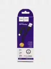 Черный кабель зарядный HOCO X37, быстрая зарядка QC3.0, Micro-USB, до 2.4 А, 1 м