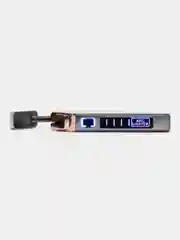Синий электронная импульсная зажигалка USB Plazma, Металлическая, с сенсорным управлением LED