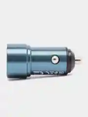 Синий автомобильное зарядное устройство Borofone BZ19 2.4A, для Lightning / Micro-USB / Type-C