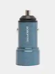 Синий автомобильное зарядное устройство Borofone BZ19 2.4A, для Lightning / Micro-USB / Type-C