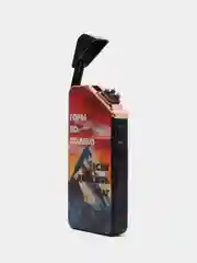 Белый электронная импульсная зажигалка USB Plazma, Металлическая, с сенсорным управлением LED