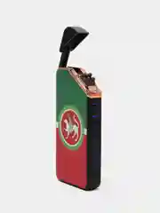 Зеленый электронная импульсная зажигалка USB Plazma, Металлическая, с сенсорным управлением LED