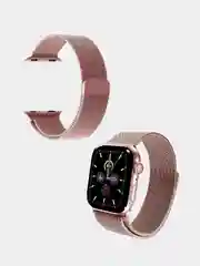 Розовый ремешок для смарт-часов Apple Watch металлический, миланская петля, 38-49 мм ULTRA