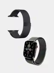 Серебряный ремешок для смарт-часов Apple Watch металлический, миланская петля, 38-49 мм ULTRA