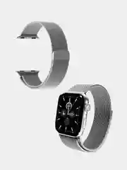 Серебряный ремешок для смарт-часов Apple Watch металлический, миланская петля, 38-49 мм ULTRA