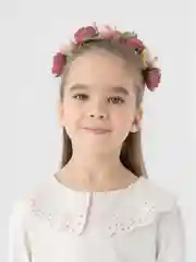 Тёмно-розовый ободок с цветами, Венок на голову, ободок карнавальный