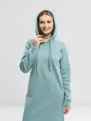 Бирюзовый платье утепленное, женское