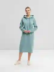 Бирюзовый платье утепленное, женское