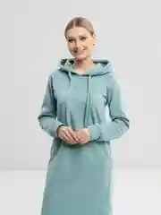 Бирюзовый платье утепленное, женское