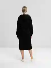 Черный платье утепленное, женское
