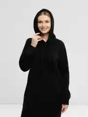 Черный платье утепленное, женское