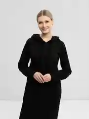 Черный платье утепленное, женское