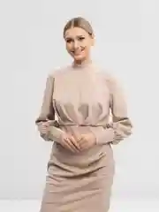 Бежевый платье женское