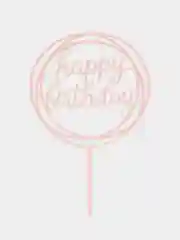 Пудровый топпер для торта "happy birthday" (С днем рождения)