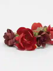 Бордовый ободок с цветами, Венок на голову, ободок карнавальный