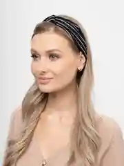 Черный повязка на голову с узлом, ободок