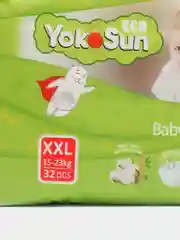 Детские подгузники-трусики YokoSun Eco, размер XXL, 15-23 кг, 32 штуки