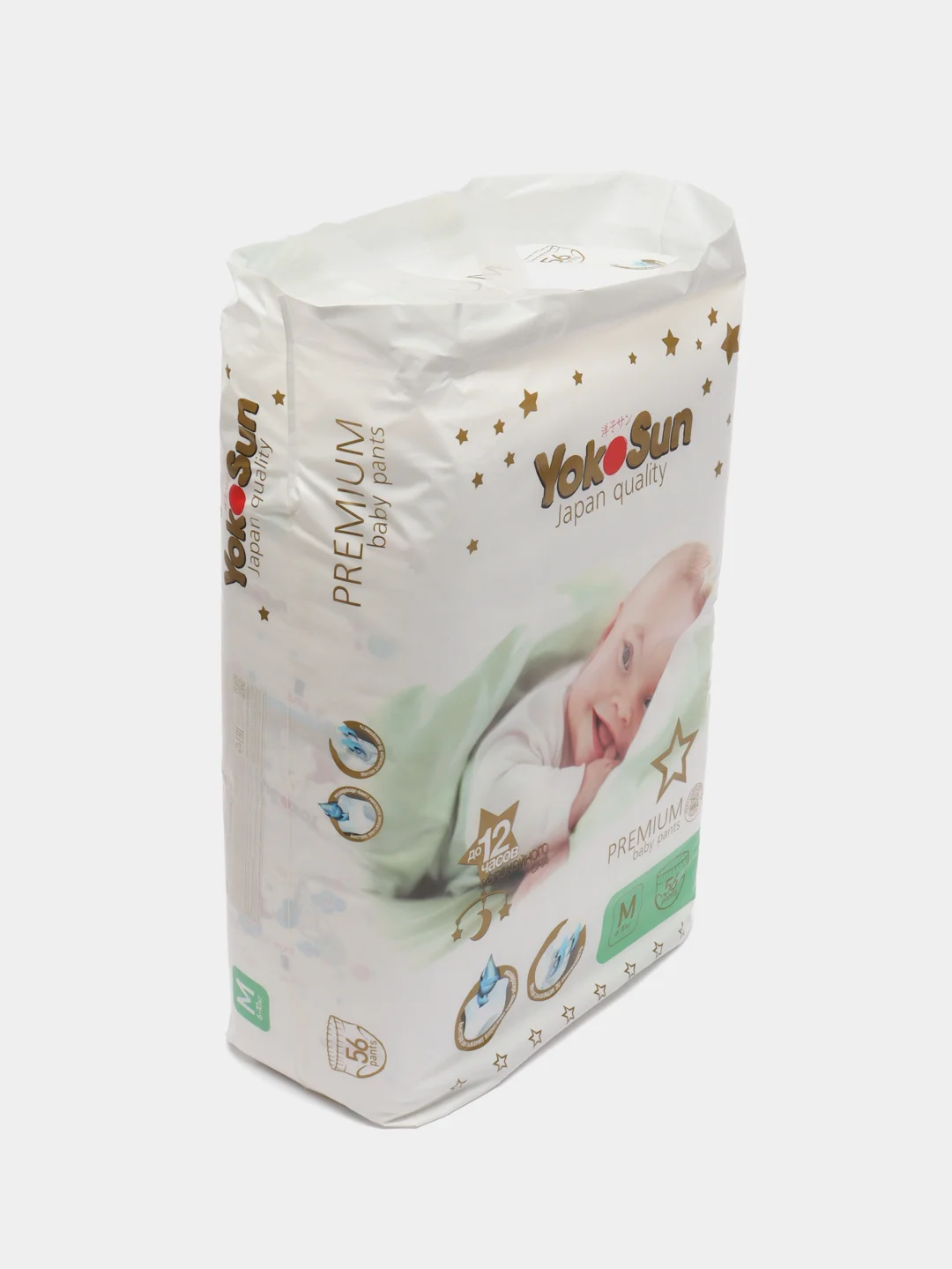 Подгузники-Трусики YokoSun Premium M, 6-10 кг, 56 штук