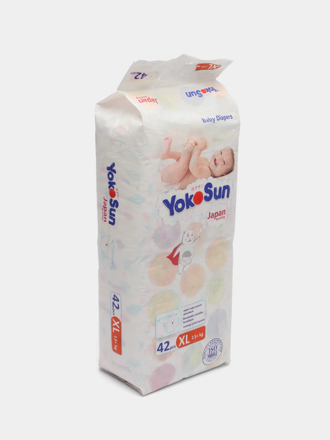 Подгузники YokoSun на липучках, размер XL, 13+ кг, 42 штуки