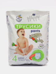 Подгузники-трусики детские "Bella baby Happy" Maxi, 12 штук, вес 8-14 кг