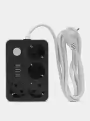 Фильтр сетевой CX-U314, 4 розетки, 3 USB