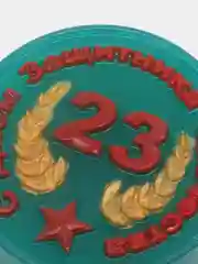 Зеленый сувенирное мыло ручной работы "Медаль 23"