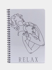 Блокнот "Relax" А5, 80 листов, без линовки, на пружине