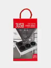 Фильтр сетевой CX-U314, 4 розетки, 3 USB