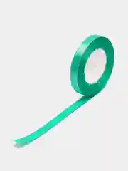 Мятный лента атласная 12 мм с люрексом (серебро) 22 м