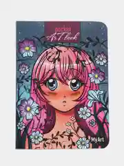 Пастельно-коралловый скетчбук MyArt Pocket Artbook, А6, без линовки, 100 г/м2, 80 листов. Проф-Пресс