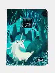 Бирюзовый скетчбук MyArt Pocket Artbook, А6, без линовки, 100 г/м2, 80 листов. Проф-Пресс