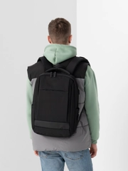 Рюкзак мужской чёрный, для ноутбука 15.6", с USB, с карманом антивор