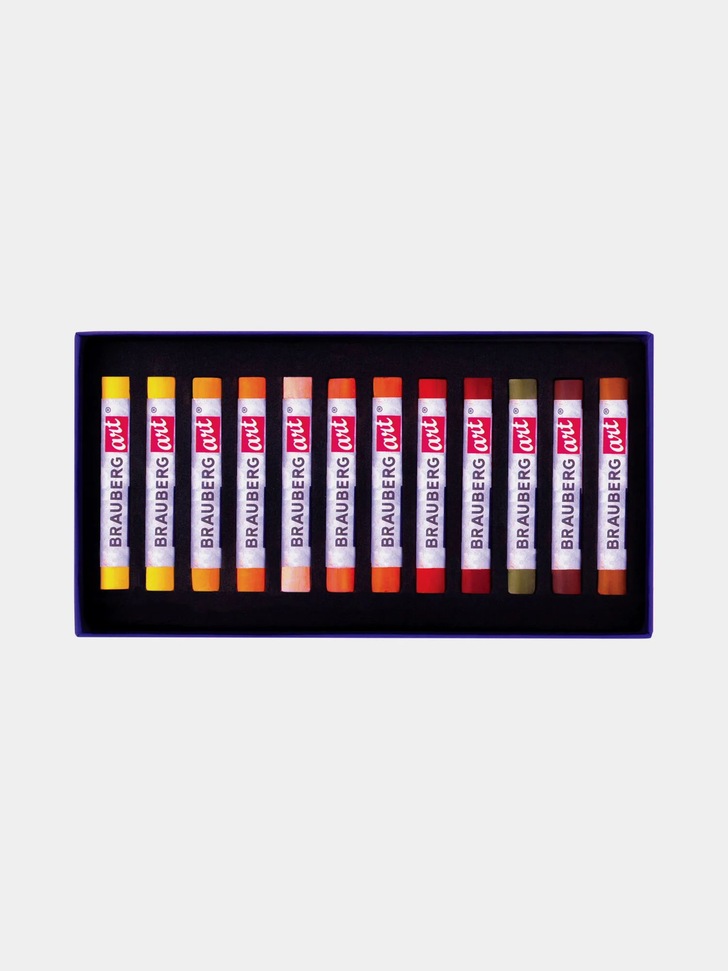 Пастель сухая художественная BRAUBERG ART CLASSIC,12цветов, ЗЕМЛЯНЫЕ ТОНА, круглое сечение