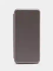 Серебряный чехол-книжка для Xiaomi Redmi Note 12 / Poco X5 (Редми Нот 12 / Поко Х5)