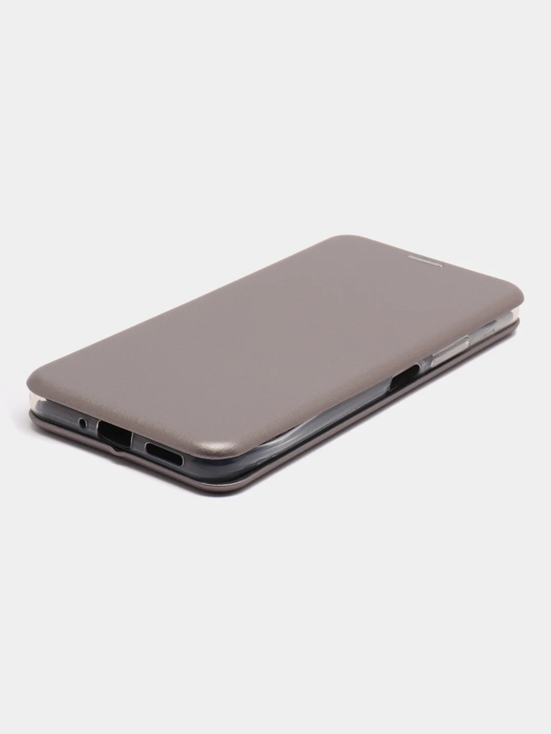 Серебряный чехол-книжка для Xiaomi Redmi Note 12 / Poco X5 (Редми Нот 12 / Поко Х5)