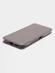 Серебряный чехол-книжка для Xiaomi Redmi Note 12 / Poco X5 (Редми Нот 12 / Поко Х5)