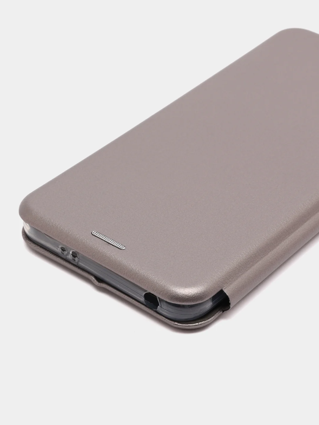 Серебряный чехол-книжка для Xiaomi Redmi Note 12 / Poco X5 (Редми Нот 12 / Поко Х5)